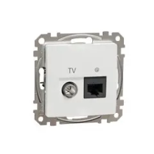 Schneider Electric Sedna Design TV/RJ45 Cat6 UTP kombinált aljzat, fehér villanyszerelés