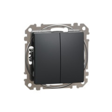 Schneider Electric Sedna Neo Kettős váltókapcsoló, rugós bekötés, 10AX, (106+6), antracit világítási kellék