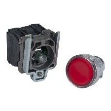 Schneider Electric Világítós nyomógomb, lapos, piros, Schneider Electric Harmony XB4BW34B5 (XB4BW34B5) villanyszerelés