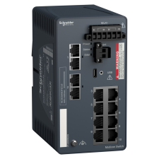 Schneider Electric Zrt. Modicon switch, TCP/IP, menedzselhető, 8TX/2FX, monomódusú MCSESM103F2CS0 Schneider villanyszerelés