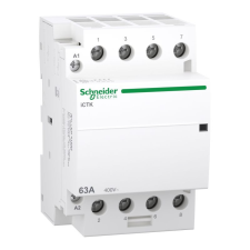 Schneider Electric Zrt. Schneider ACTI9 iCTK kontaktor, 63A, 4NO, 400VAC (A9C40463) villanyszerelés