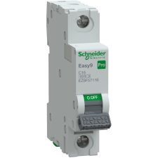 Schneider Electric Zrt. Schneider Easy9 Pro kismegszakító 1P C 16A (EZ9F57116) villanyszerelés