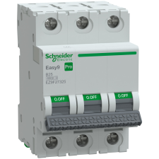 Schneider Electric Zrt. Schneider Easy9 Pro kismegszakító 3P B 25A (EZ9F27325) villanyszerelés
