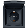 Schneider Electric Zrt. Schneider Electric Asfora süllyesztett 2P+F földelt csatlakozóaljzat gyerekvédelemmel, kerettel és fedéllel, antracit