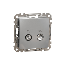 Schneider Electric Zrt. Schneider Sedna TV/SAT aljzat, átmenő, 7 dB, alumínium villanyszerelés