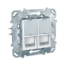 Schneider Electric Zrt. Schneider Unica 2xRJ45 adapter, univerzális, fehér, MGU50.6161.18Z villanyszerelés