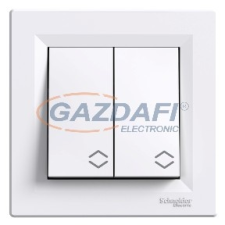 SCHNEIDER EPH0600121 ASFORA Kettős váltókapcsoló, rugós bekötés, fehér (106+6) villanyszerelés