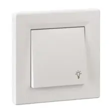 SCHNEIDER EPH0900221 ASFORA Egypólusú nyomókapcsoló, lámpajel - IP44, fehér villanyszerelés