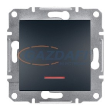 SCHNEIDER EPH1400371 ASFORA Egypólusú kapcsoló, jelzőfényes, csavaros bekötés, antracit villanyszerelés