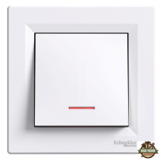 SCHNEIDER EPH1500121 ASFORA jelzőfényes/rugós bekötés/fehér váltókapcsoló villanyszerelés