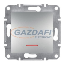 SCHNEIDER EPH1600361 ASFORA Egypólusú nyomókapcsoló, jelzőfényes, csavaros bekötés, alumínium villanyszerelés