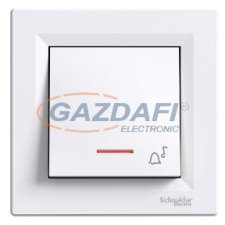 SCHNEIDER EPH1700121 ASFORA Egypólusú nyomókapcsoló, jelzőfényes, CSJ, rugós bekötés, fehér villanyszerelés