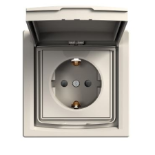 SCHNEIDER EPH3100323 ASFORA GYV/csapfedeles/IP44/kerettel 2P+F csatlakozóaljzat bézs (EPH3100323) villanyszerelés