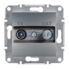 SCHNEIDER EPH3400162 ASFORA TV/SAT aljzat, végzáró, 1 dB, acél villanyszerelés