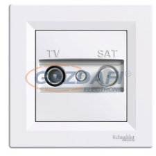 SCHNEIDER EPH3400221 ASFORA TV/SAT aljzat, átmenő, 4 dB, fehér villanyszerelés