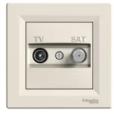 SCHNEIDER EPH3400323 ASFORA TV/SAT aljzat, átmenő, 8 dB, bézs villanyszerelés