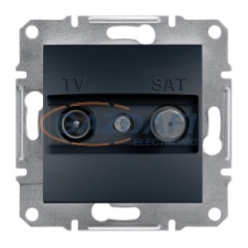 SCHNEIDER EPH3400371 ASFORA TV/SAT aljzat, átmenő, 8 dB, antracit villanyszerelés