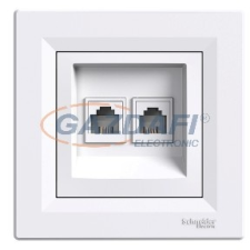 SCHNEIDER EPH4200121 ASFORA 2xRJ11 telefon aljzat, fehér villanyszerelés