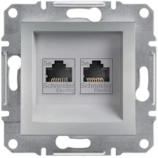 SCHNEIDER EPH4400161 ASFORA 2xRJ45 Cat5e UTP aljzat, alumínium villanyszerelés