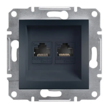 SCHNEIDER EPH4400171 ASFORA 2xRJ45 Cat5e UTP aljzat, antracit villanyszerelés