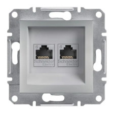 SCHNEIDER EPH4800161 ASFORA 2xRJ45 Cat6 UTP aljzat, alumínium villanyszerelés