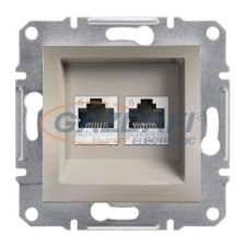 SCHNEIDER EPH4800169 ASFORA 2xRJ45 Cat6 UTP aljzat, bronz villanyszerelés