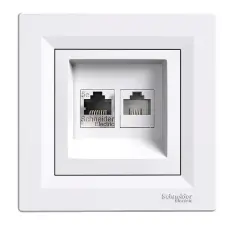 SCHNEIDER EPH4900121 ASFORA RJ45 Cat5e UTP + RJ12 aljzat, fehér villanyszerelés