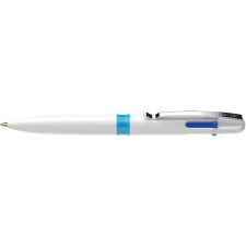 SCHNEIDER Golyóstoll, 0,5 mm, nyomógombos, négyszínű, SCHNEIDER "Take 4", fehér toll