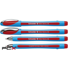 SCHNEIDER Golyóstoll, 0,7 mm, kupakos, SCHNEIDER "Slider Memo", piros toll