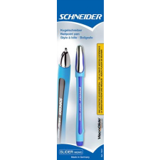 SCHNEIDER Golyóstoll, 0,7 mm, kupakos, SCHNEIDER "Slider Memo", kék toll