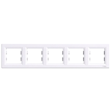  Schneider keret Asfora fehér 5-szörös villanyszerelés