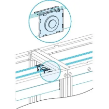 SCHNEIDER LVS04640 Vízszintes sín csatlakozó 50/60mm villanyszerelés