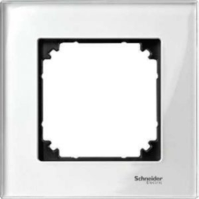 SCHNEIDER M-Elegance keret 1-es gyöngyfehér vízszintes és függőleges üveg Schneider villanyszerelés