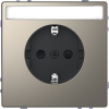 SCHNEIDER MERTEN 2P+F csatlakozóaljzat, biztonsági zsaluval, feliratozható, rugós bekötés, 16A, D-Life, nikkel MEG2302-6050 Schneider