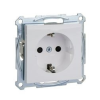 SCHNEIDER MERTEN 2P+F csatlakozóaljzat, biztonsági zsaluval, rugós, 16A, System-M, aktívfehér - MTN2300-0325
