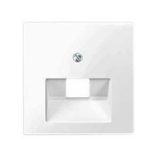 SCHNEIDER MERTEN Fedlap, 1xRJ45 aljzathoz, döntött, System-M, polárfehér - MTN296219 villanyszerelés