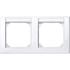 SCHNEIDER MERTEN M-Smart feliratozható kettes, vízszintes keret, aktív fehér (antibakt.) 471225 Schneider villanyszerelés