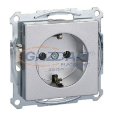 SCHNEIDER MTN2301-0460 MERTEN 2P+F csatlakozóaljzat, rugós bekötés, 16A, System-M, alumínium villanyszerelés