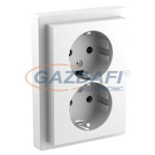 SCHNEIDER MTN2420-6535 MERTEN 2x2P+F csatlakozóaljzat, GYV, 16 A, D-Life, lótuszfehér villanyszerelés