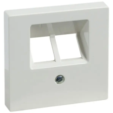 SCHNEIDER MTN296119 MERTEN Fedlap, 2xRJ45 aljzathoz, döntött, System-M, polárfehér villanyszerelés