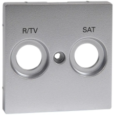 SCHNEIDER MTN299260 MERTEN TV/R-SAT fedlap, 2 kimenettel, System-M, alumínium villanyszerelés