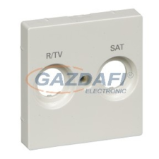 SCHNEIDER MTN299819 MERTEN TV/R-SAT fedlap, 2 kimenettel, System-M, polárfehér villanyszerelés