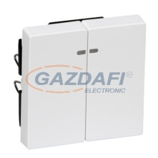 SCHNEIDER MTN3420-0325 MERTEN Dupla billentyű, fényjelzős funkciókhoz, System-M, aktív fehér, antibakteriális villanyszerelés