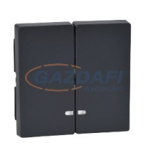 SCHNEIDER MTN3420-0414 MERTEN Dupla billentyű, fényjelzős funkciókhoz, System-M, antracit villanyszerelés