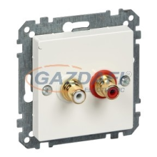 SCHNEIDER MTN4350-0319 MERTEN Audio csatlakozóaljzat (RCA), System-M, polárfehér villanyszerelés