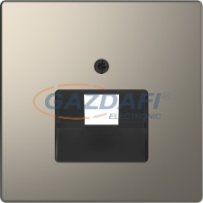 SCHNEIDER MTN4521-6050 MERTEN Fedlap, 2xRJ45 aljzathoz, D-Life, nikkel villanyszerelés