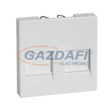 SCHNEIDER MTN4562-0319 MERTEN Fedlap, 2xRJ45 moduláris betétekhez, System-M, polárfehér villanyszerelés