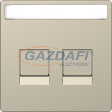 SCHNEIDER MTN4564-6033 MERTEN Fedlap, 2xRJ45 moduláris betétekhez, D-Life, szahara villanyszerelés