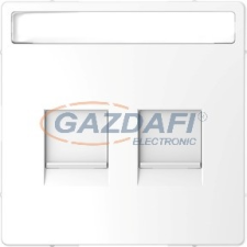 SCHNEIDER MTN4564-6035 MERTEN Fedlap, 2xRJ45 moduláris betétekhez, D-Life, lótuszfehér villanyszerelés