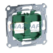 SCHNEIDER MTN4566-0004 MERTEN Rögzítőkeret, 2xRJ45 moduláris aljzatokhoz, zöld villanyszerelés